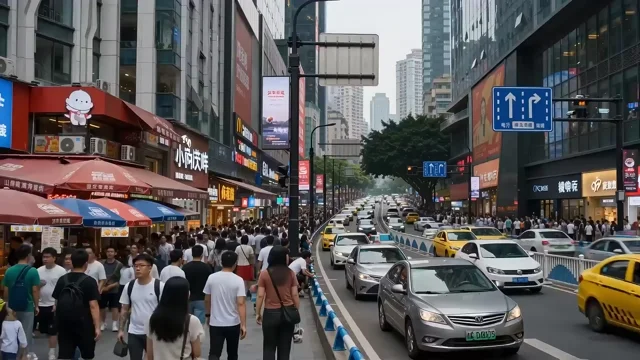 Crowded Asian City Street Rush — AI video generated with Seedance 2.0