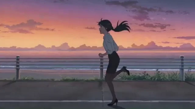 Anime Girl Coastal Sunset Run — AI video generated with Seedance 2.0