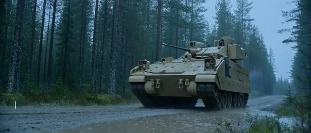 Military APC Forest Patrol — AI video generated with Seedance 2.0