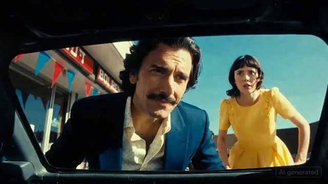 Man Clinging to Car Roof in Traffic — AI video generated with Seedance 2.0